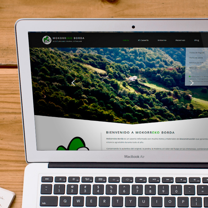 Diseño página web para Mokorreko Borda