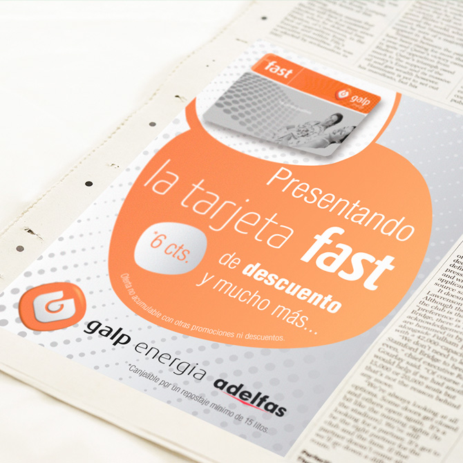 Diseño publicitario a Galp
