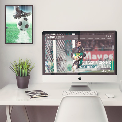 Diseño web de la página de Manu Herrera
