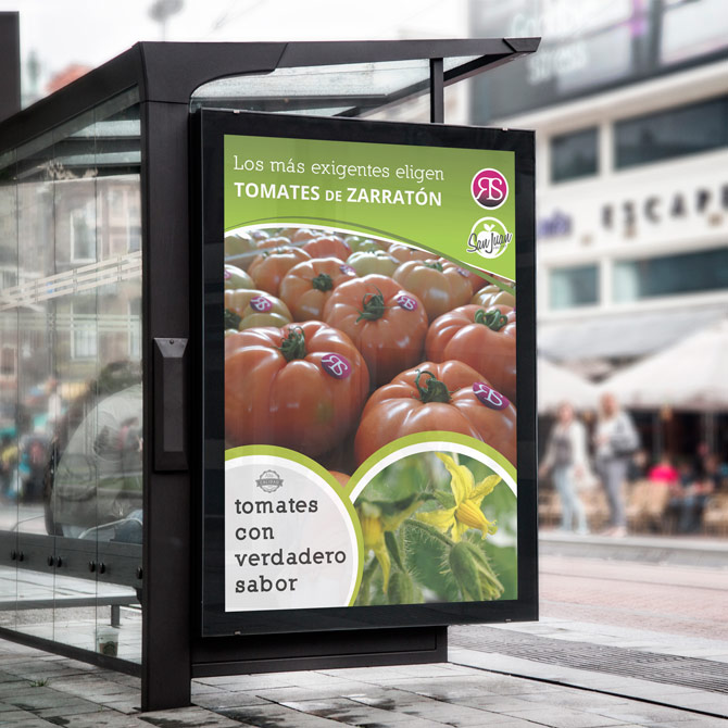 Cartel publicitario Frutas San Juan