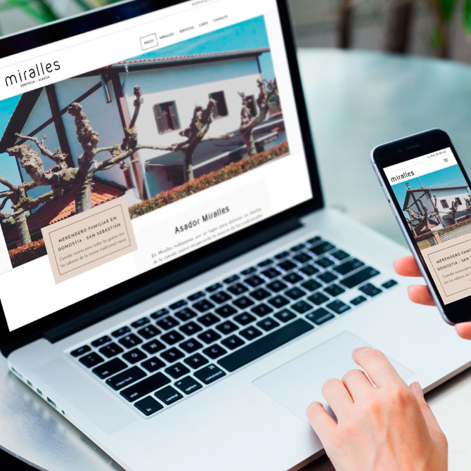 Diseño web de la página de Asador Miralles