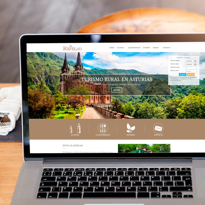 Diseño de sitio web para Hotel Rural Repelao