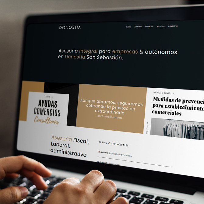 Diseño de sitio web para Asesoría Donostia